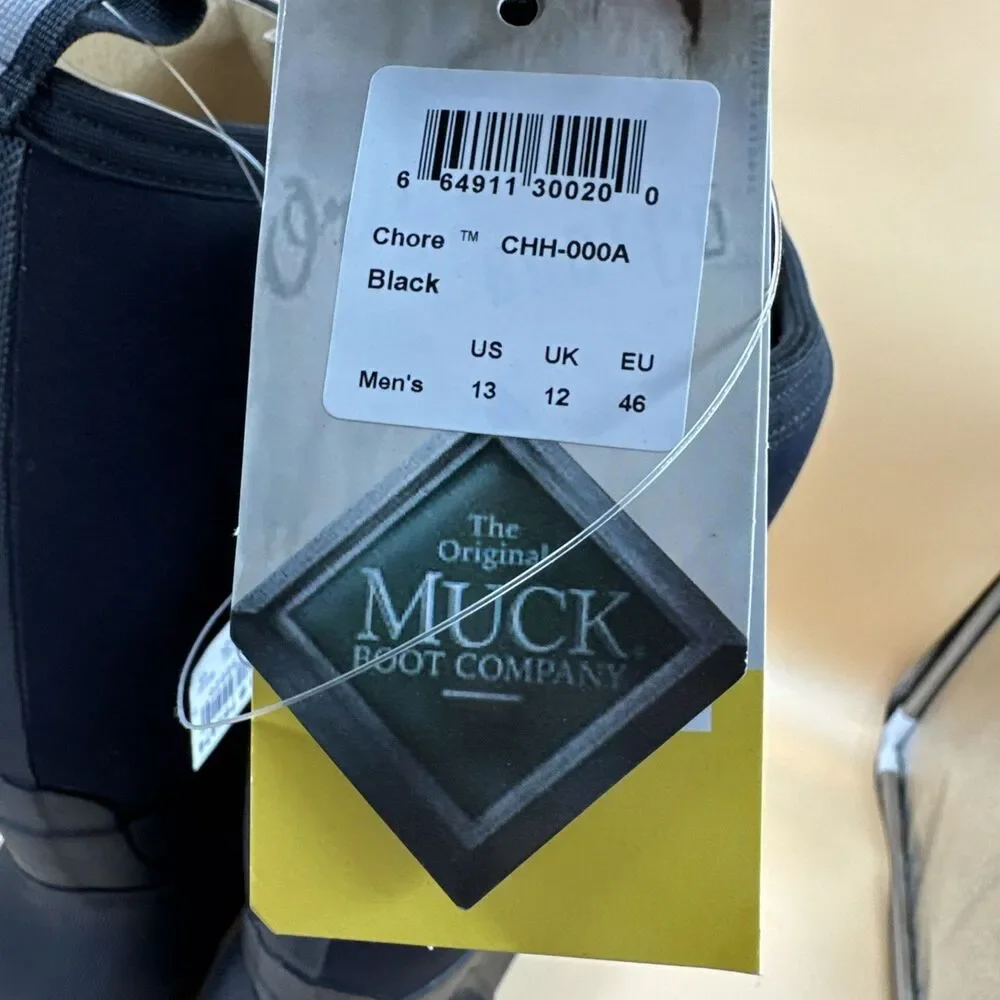 The Original Muck Boot Company Chore Mid Calf Black Soft Toe Muck Boots Men’s 13